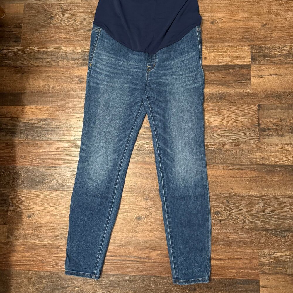 Madewell Dark Blue Over-the-Belly Maternity Jeans